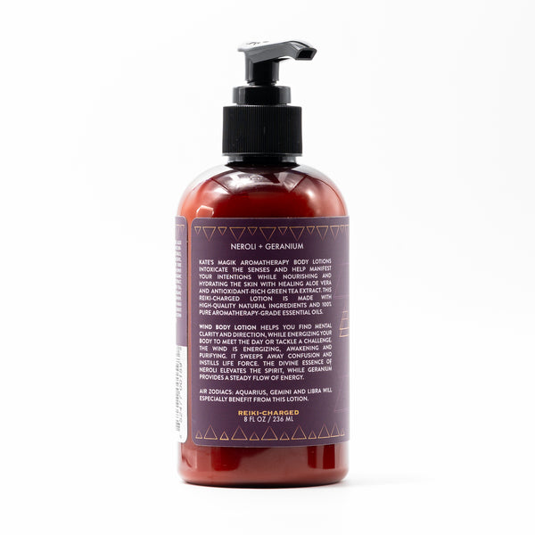Wind Body Lotion | Neroli Geranium Aromatherapy Lotion | Kate's Magik