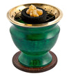 Green Brass Censer Charcoal Resin & Incense Censer (Tall)