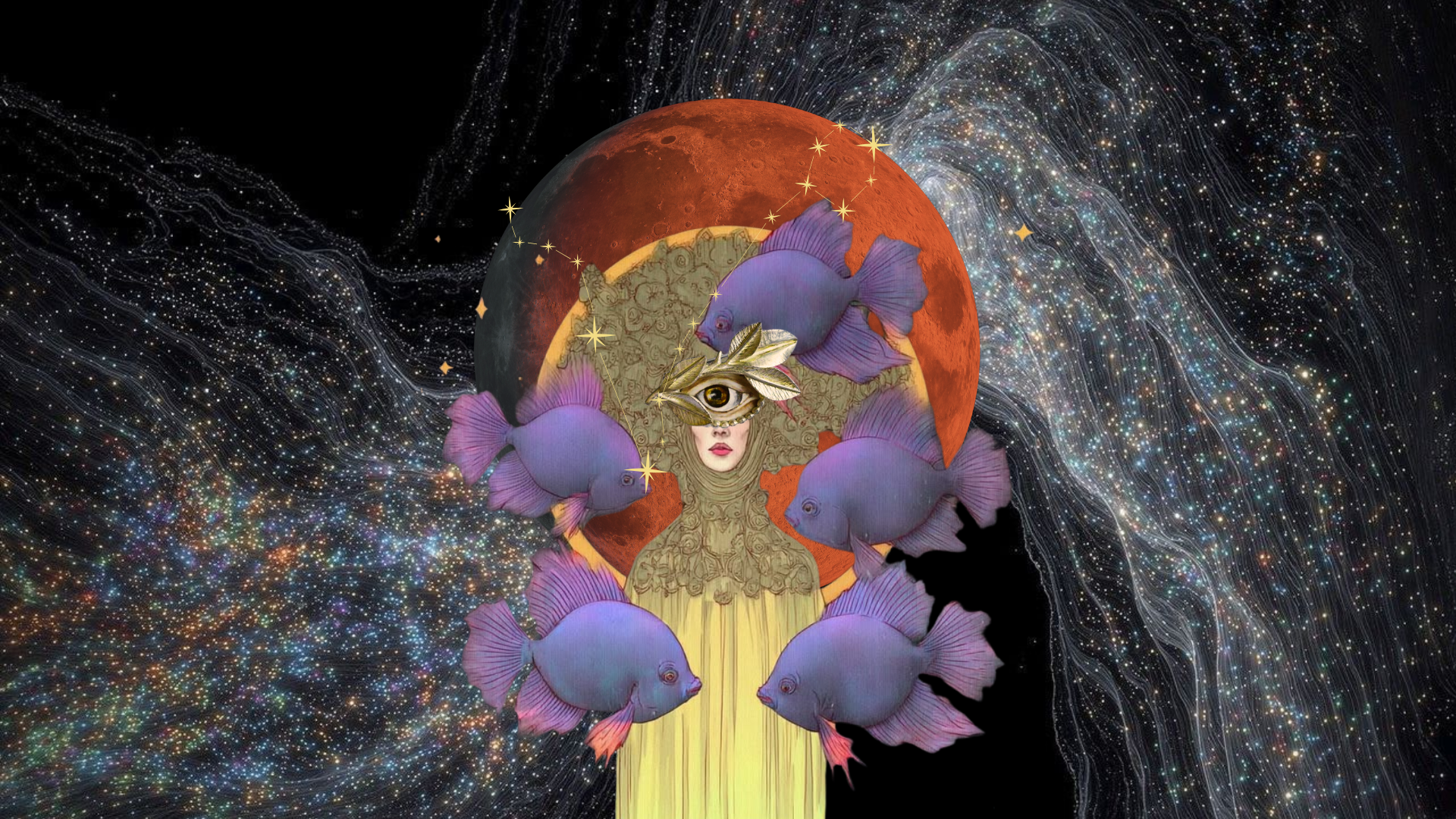 🌕 Full Moon Lunar Eclipse in Pisces: The Surrender That Makes Space ♓︎