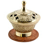 Brass Carved Charcoal Resin & Incense Censer