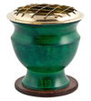 Green Brass Censer Charcoal Resin & Incense Censer (Tall)